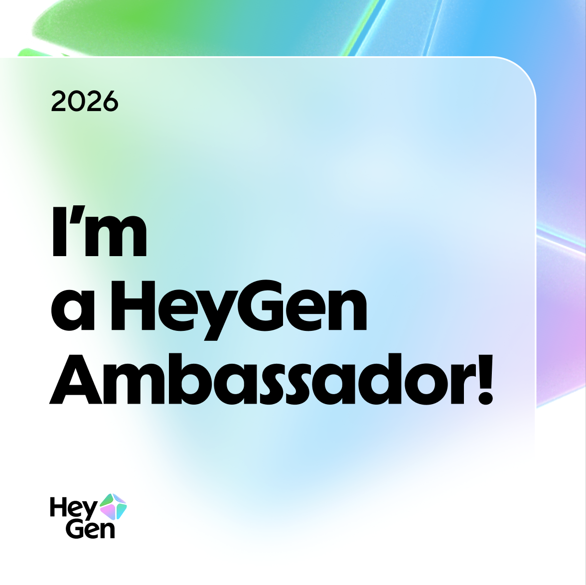 I'm a HeyGen Ambassador badge